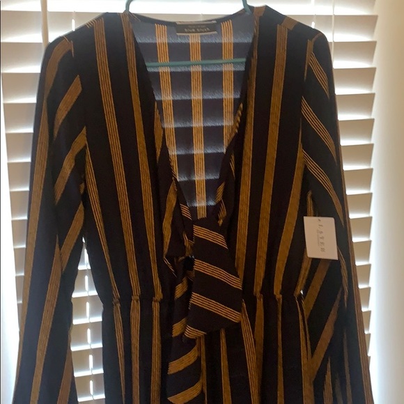 Blue Bush Jumpsuit Knotted Front Large Size - Picture 3 of 4